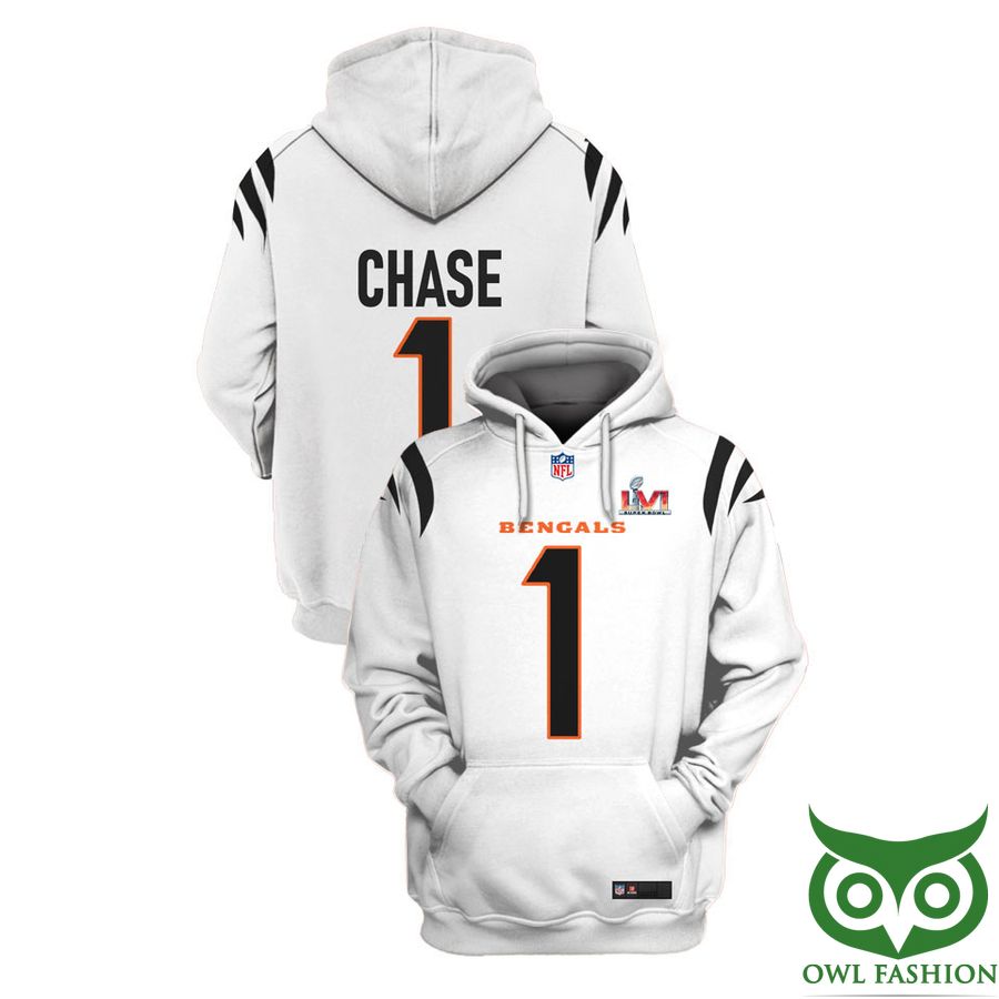 NFL Cincinnati Bengals Ja'Marr Chase 1 Black and White 3D Shirt
