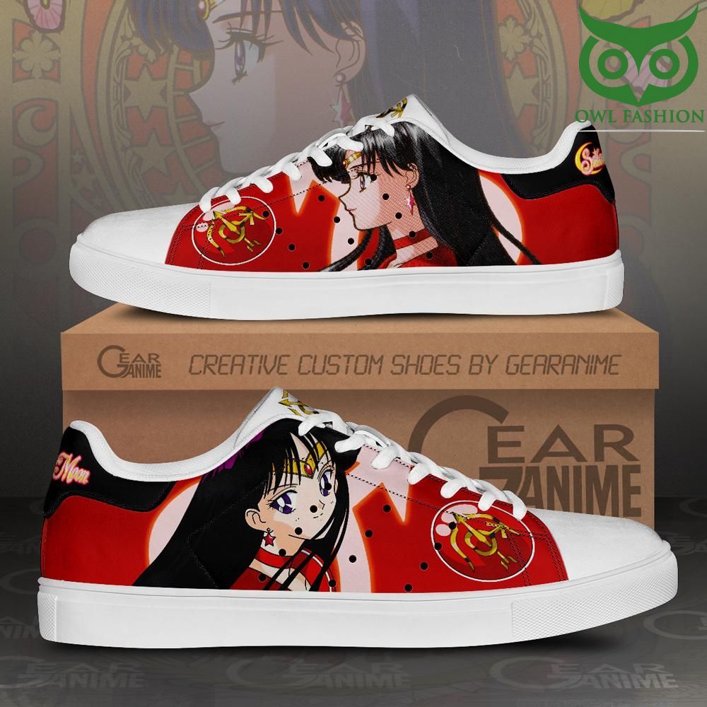 tOstjbfW 130 Sailor Mars Skate Shoes Sailor Moon Anime Custom Shoes