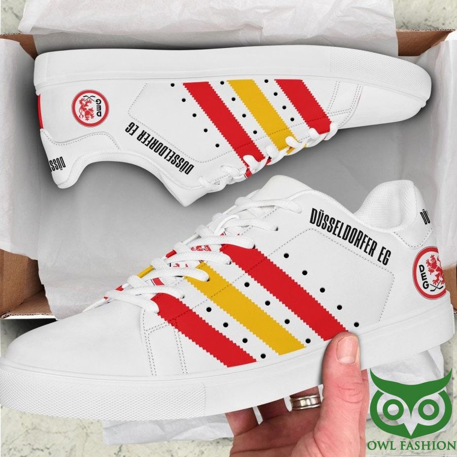 194 Dusseldorfer EG Ice Hockey Red and Yellow and White Stan Smith Shoes Sneaker