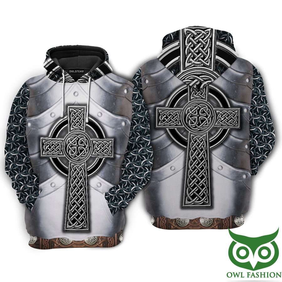 8 Celtic armor metal irish 3D AOP Hoodie