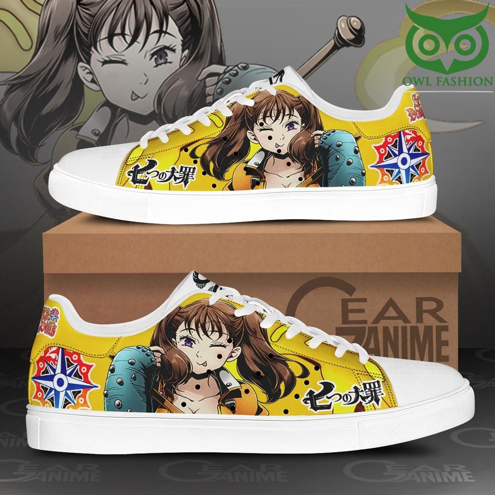 Zs73Zznz 102 Diane Skate Shoes The Seven Deadly Sins Anime Custom Sneakers