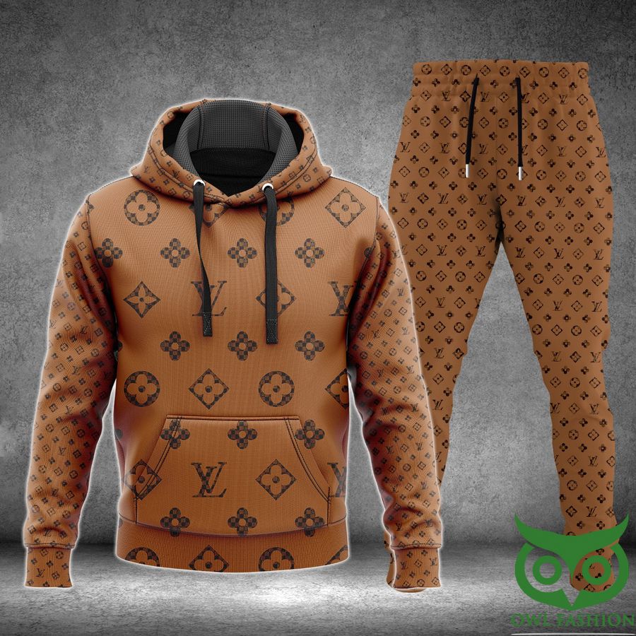 149 Luxury Louis Vuitton Wood Color with Monogram Canvas Pattern 3D Shirt and Pants