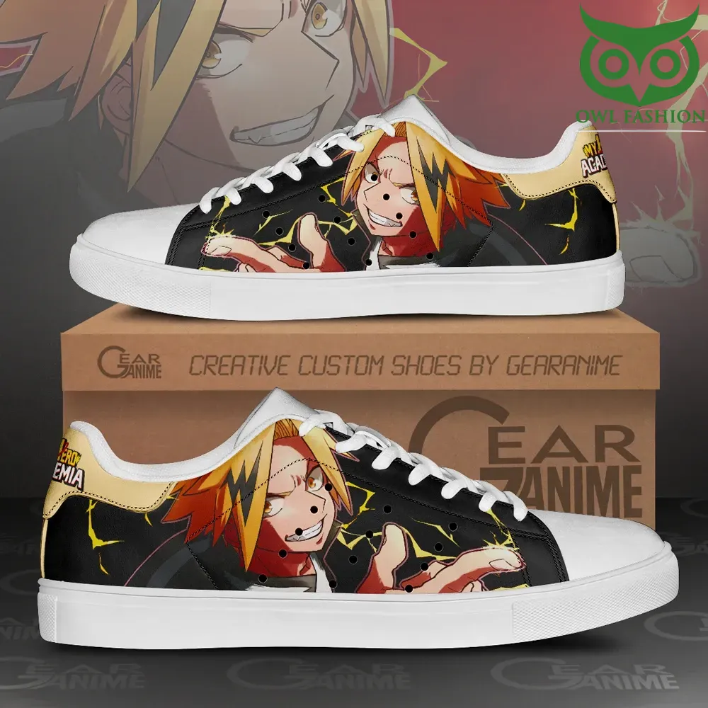 154 Denki Kaminari Skate Shoes My Hero Academia Custom Anime Shoes