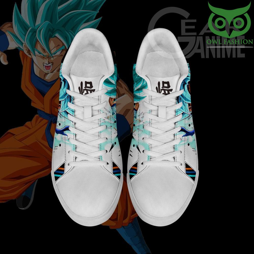 txCOS099 147 Dragon Ball Z Skate Shoes Custom Goku Super Saiyan Blue