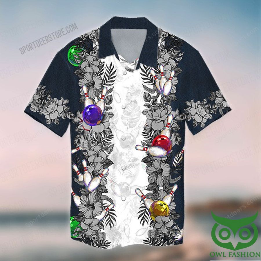 7 DARK BOWLING flower Hawaiian Shirt Summer Shirt