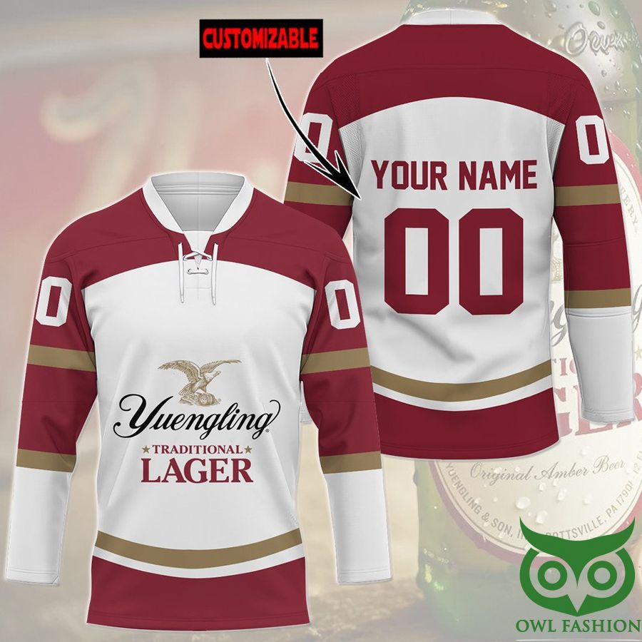 25 Yuengling Traditional Lager Custom Name Number Hockey Jersey