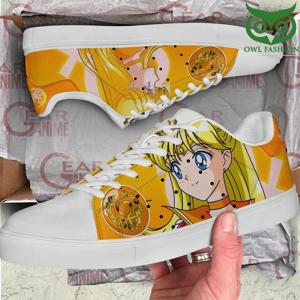 XGCr3VRB 7 Sailor Venus Skate Shoes Sailor Moon Anime Custom Shoes