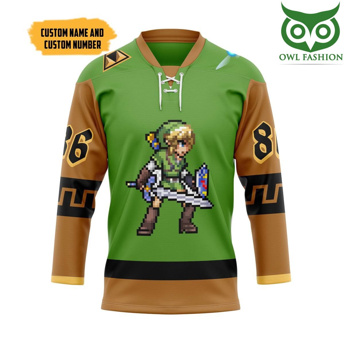 138 3D The LOZ Link Custom Name Number Hockey Jersey