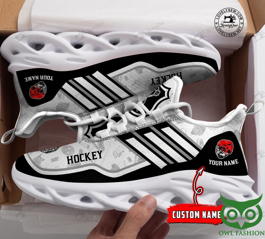 Custom Name Hockey Distinct Icons Gray Max Soul Shoes