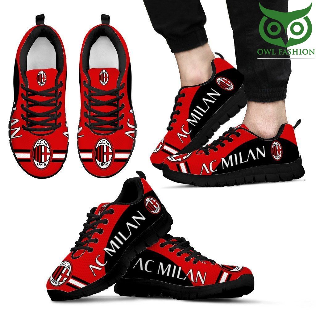 5 AC Milan Red NAF 3D Printed Sneakers