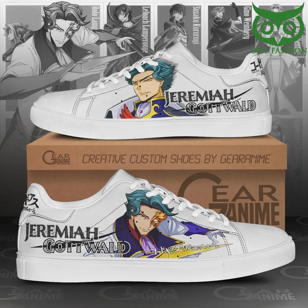 110 Code Geass Jeremiah Gottwald Skate Shoes Custom Anime Shoes