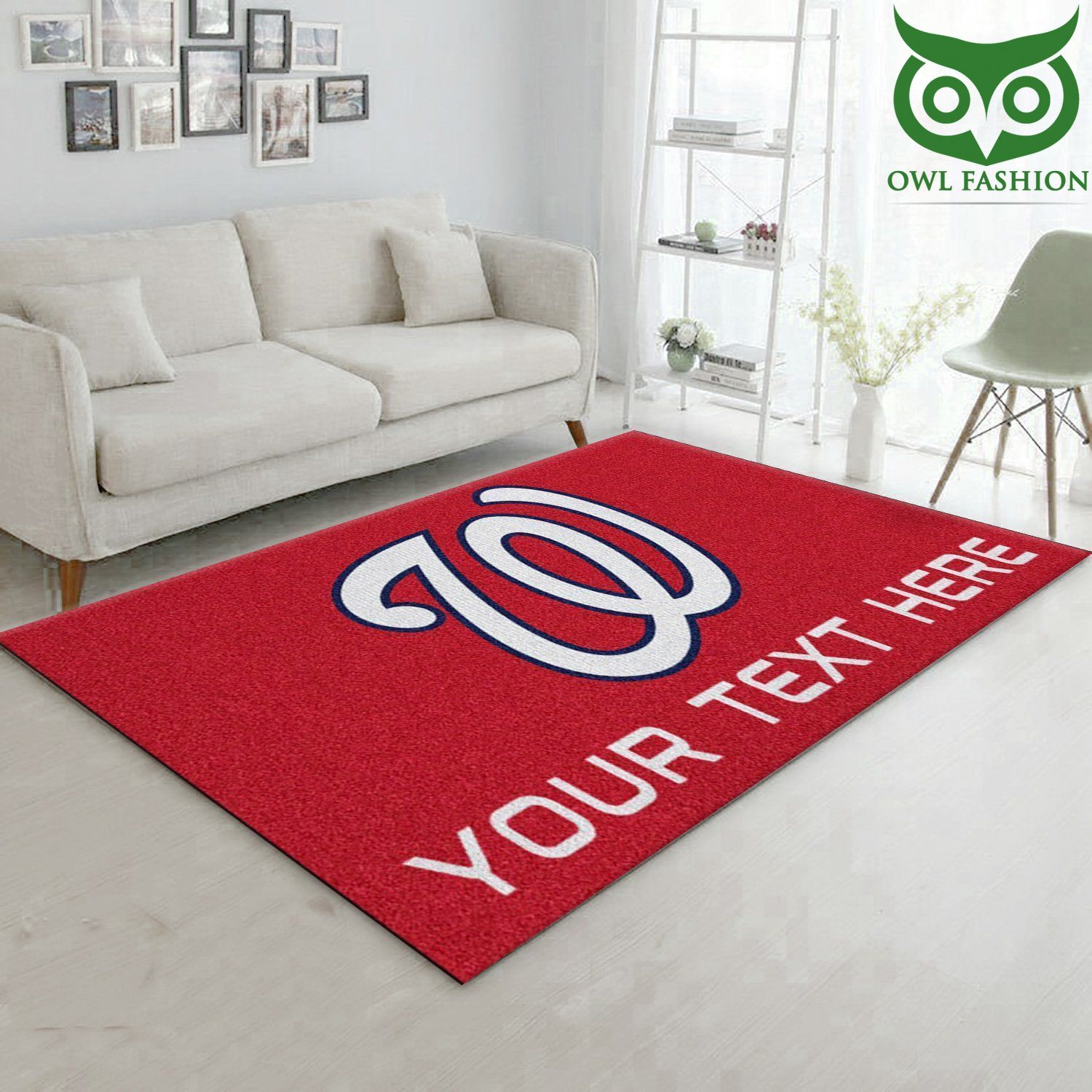 Customizable Personalized Accent MLB Carpet Rug