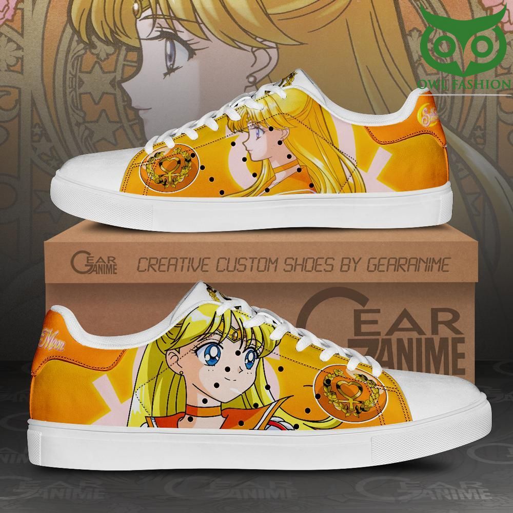 VaSEVWfA 6 Sailor Venus Skate Shoes Sailor Moon Anime Custom Shoes