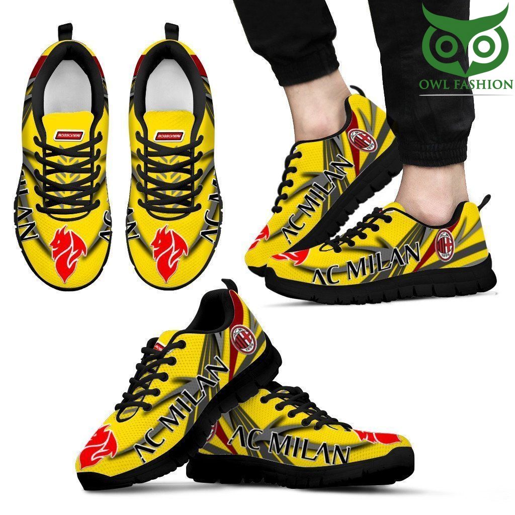 38 AC Milan yellow NAF 3D Printed Sneakers