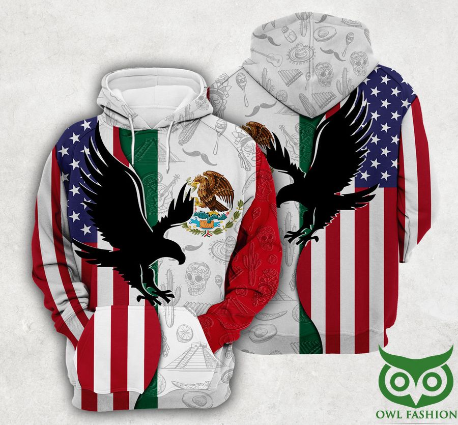 6 Mexico Flag And Symbols Dual Citizen Hoodie