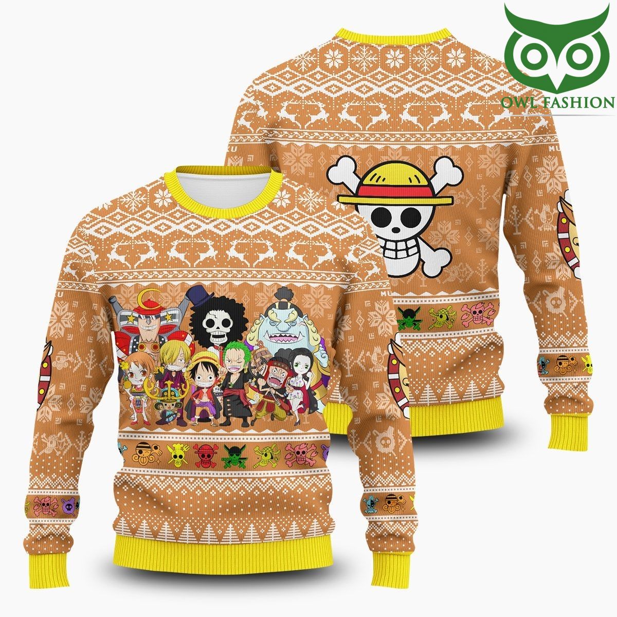 2 Merry Mugiwara Pirates One Piece 3D Printed Ugly Sweater