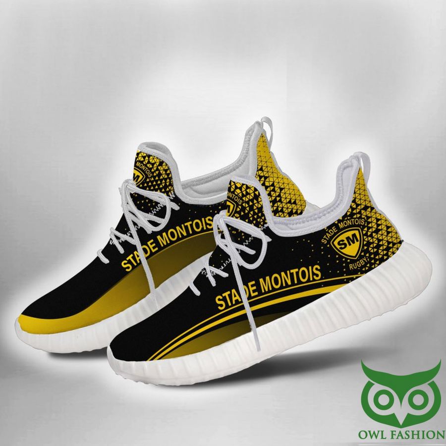 68 Stade Montois Rugby Yellow and Black Reze Shoes Sneaker