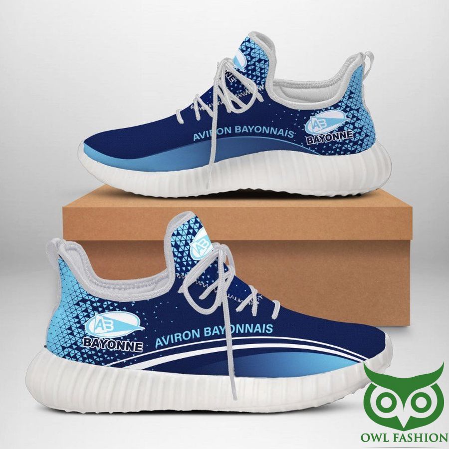 38 Aviron Bayonnais Rugby Blue and White Reze Shoes Sneaker