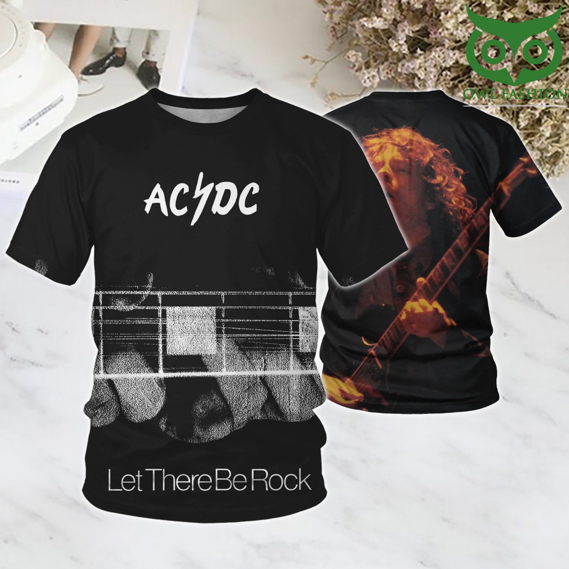 10 ACDC Let there be rock 3D T Shirt