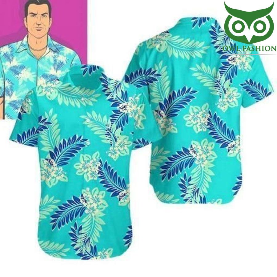 Tommy Vercetti GTA floral Hawaiian Shirt 