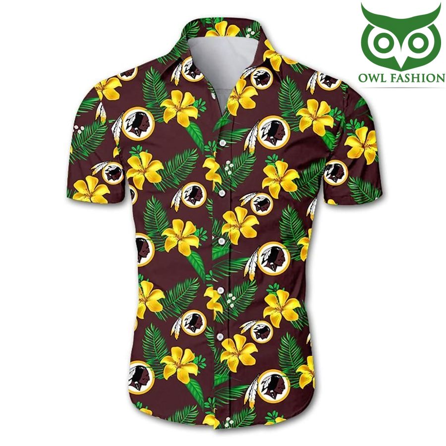 NFL washington redskins tropical flower Hawaiian Shirt for summer wear