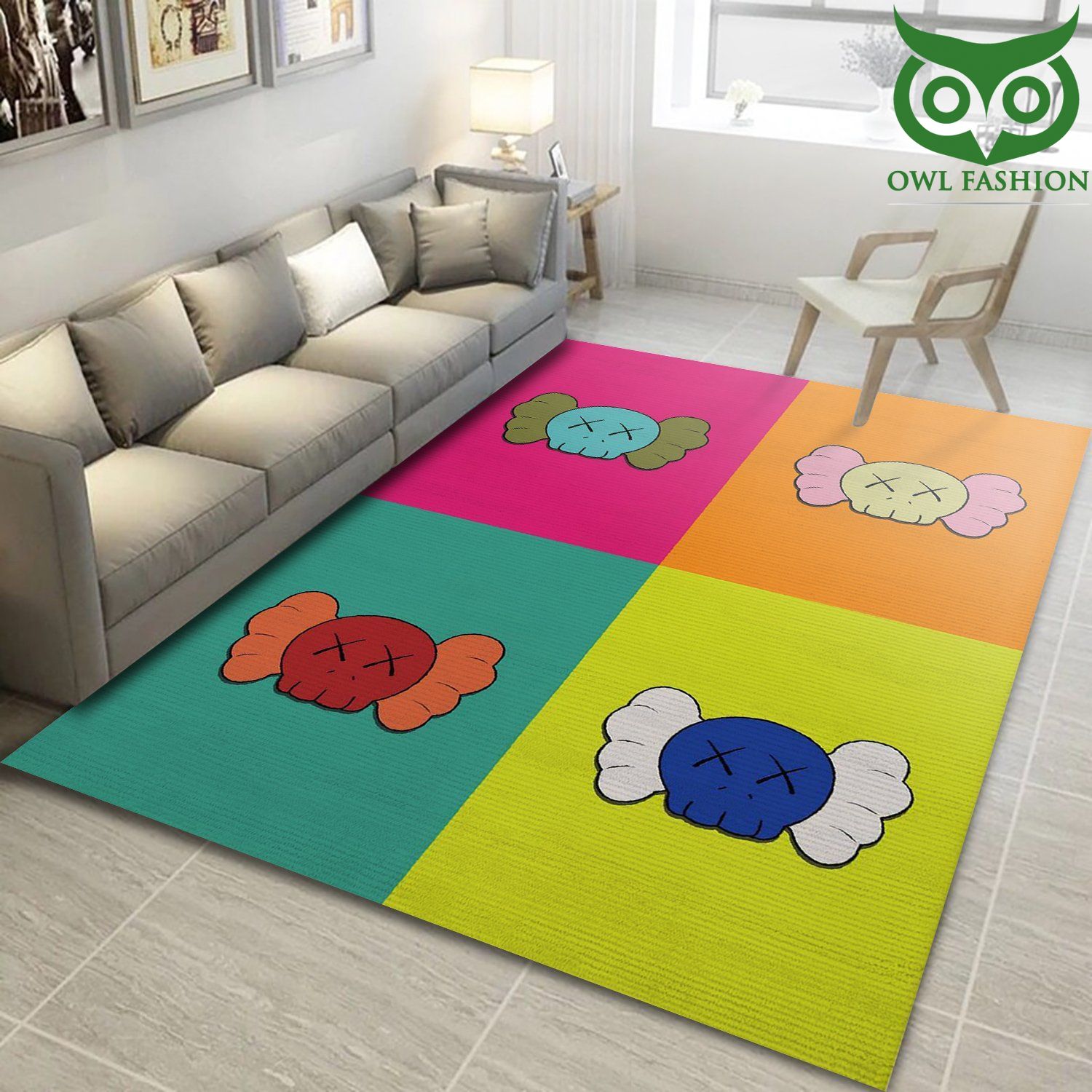 Kaws Area carpet rug Home and floor Decor