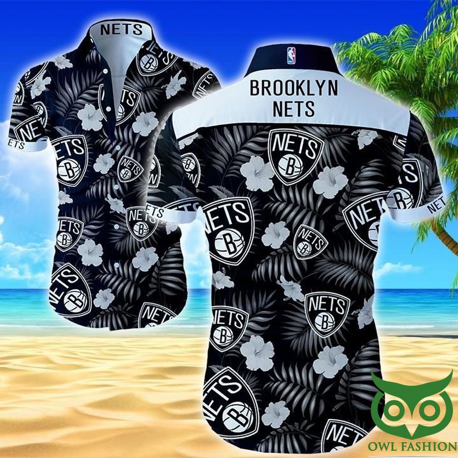 NBA Brooklyn Nets Black and Gray Hawaiian Shirt