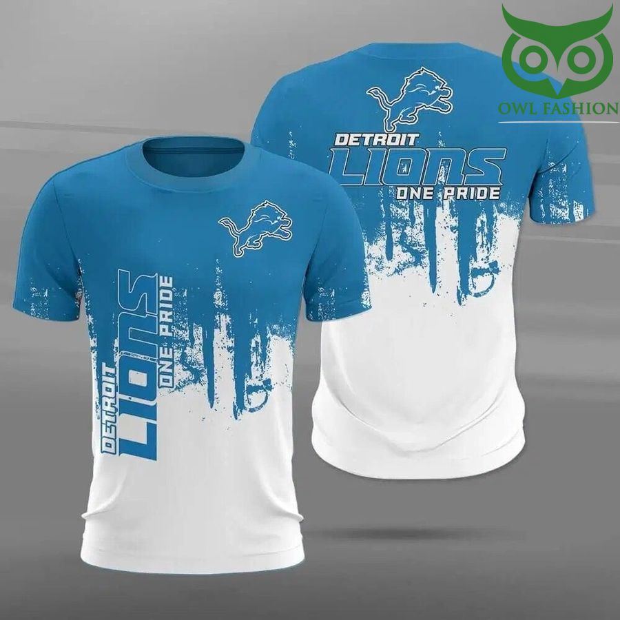 NFL Detroit Lions one pride Paint Forest Casual 3D t-shirt