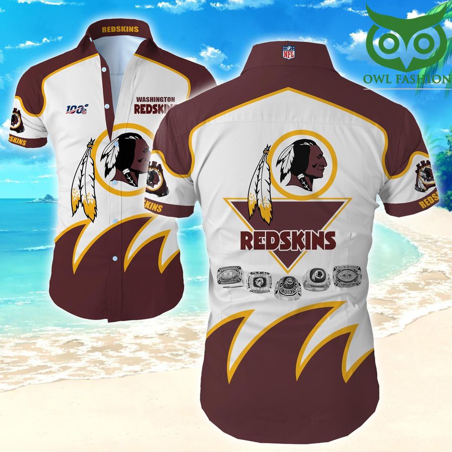 Nfl Washington Redskins big logo Hawaiian Shirt Tropical 