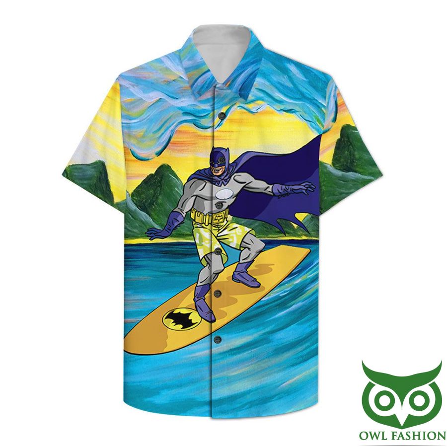 Batman Surfing Hawaiian Shirt Summer Shirt
