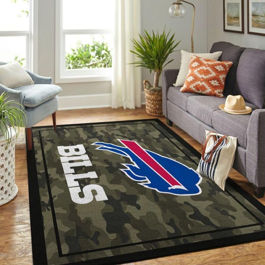 Buffalo Bills Nfl Team Logo Camo Style Floor home decoration carpet rug