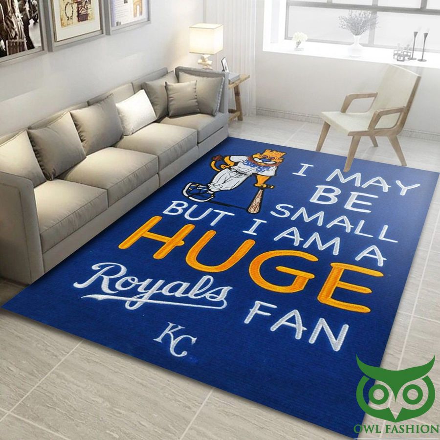 Kansas City Royals MLB Fan Blue with Logo Carpet Rug