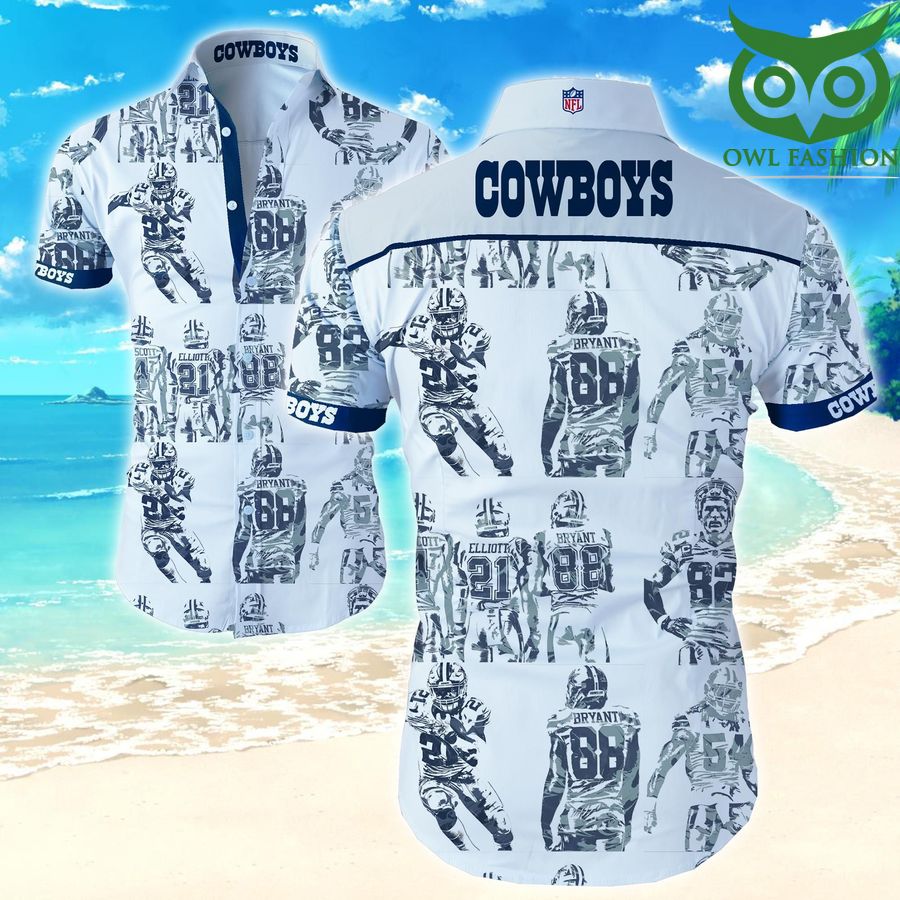 Nfl Dallas Cowboys tropical flower team logo Hawaiian Shirt 