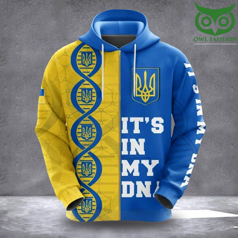 Ukraine It's In My Dna Zipper Hoodie Ukrainian Pride Support Ukraine Merchandise