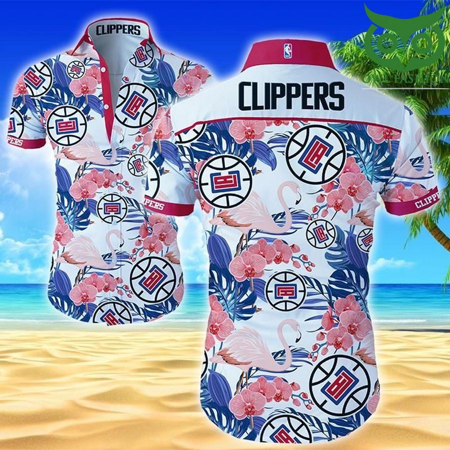 Los Angeles Clippers floral team logo Hawaiian Shirt 