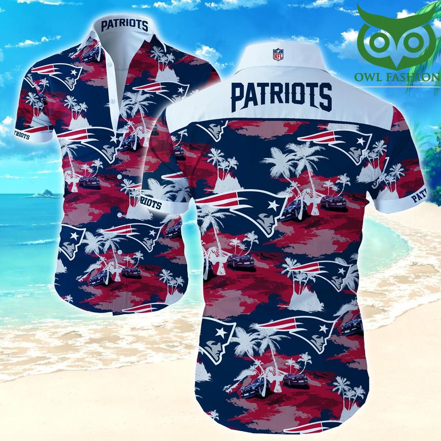 Nfl New England Patriots Hawaiian Shirt floral 