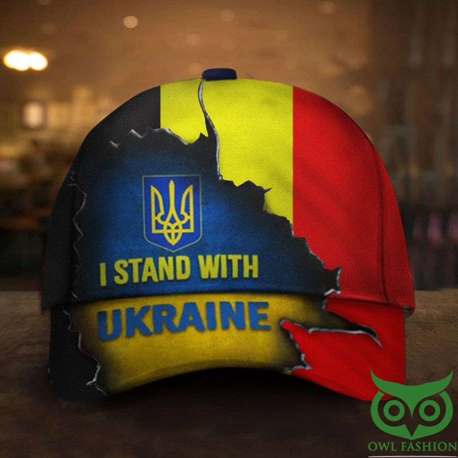 I Stand With Ukraine Belgium Flag Pray For Ukraine Anti Putin Classic Cap