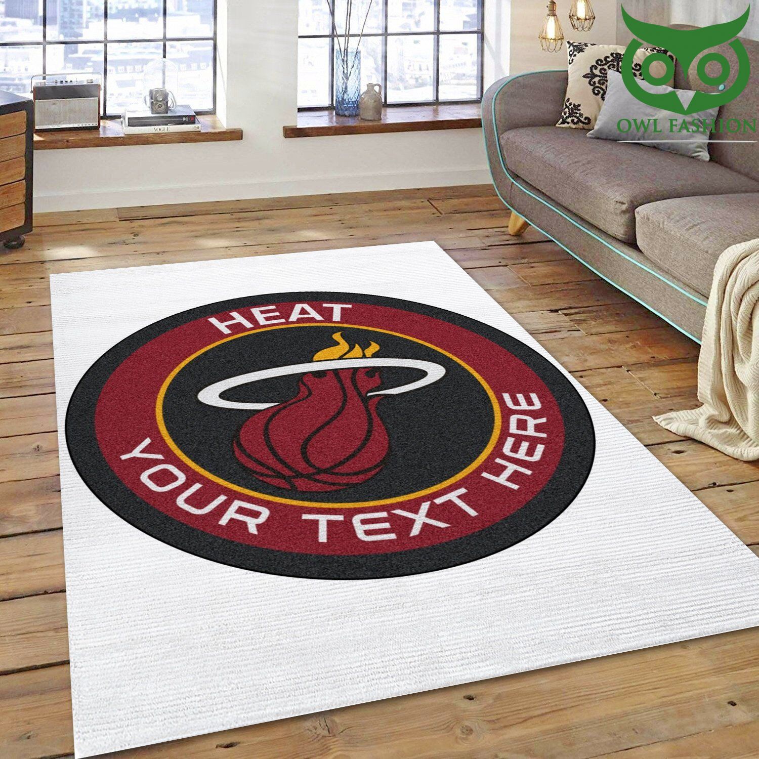 Customizable Miami Heat Nba Area room decorate floor carpet rug 