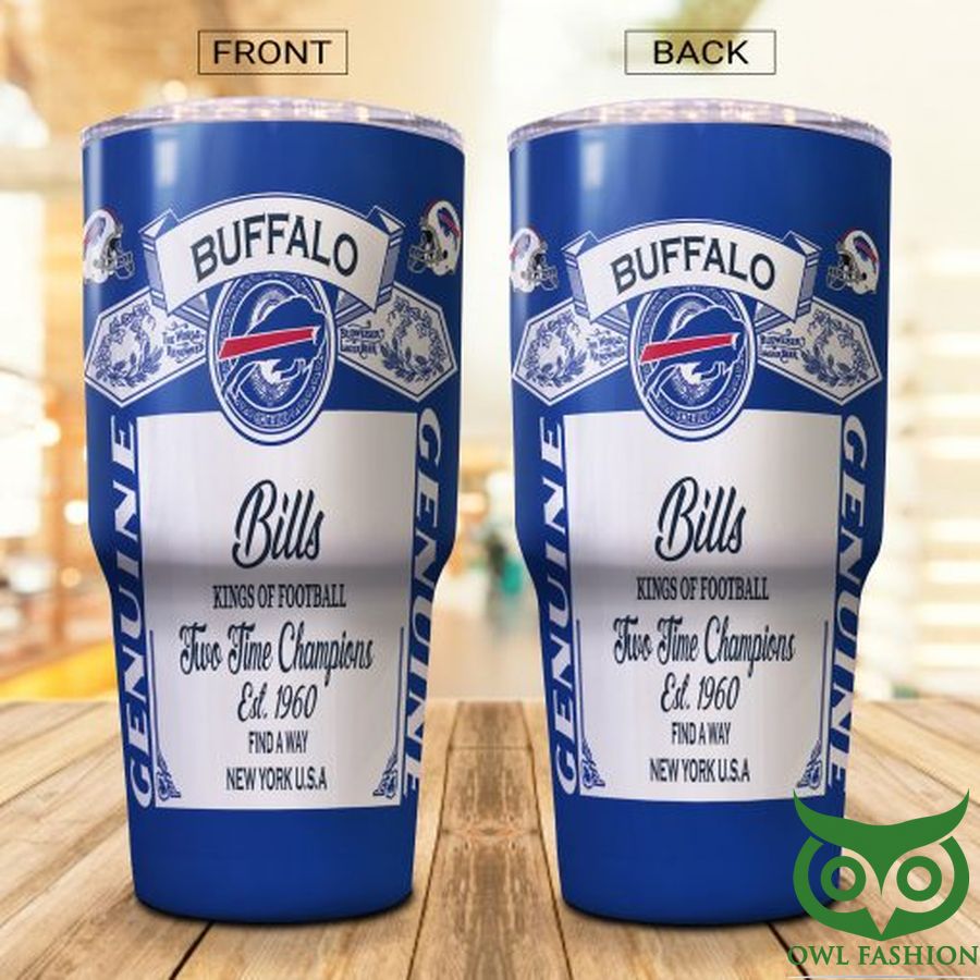 Buffalo Bills Budweiser Team Logo Stainless Steel Tumbler Cup 