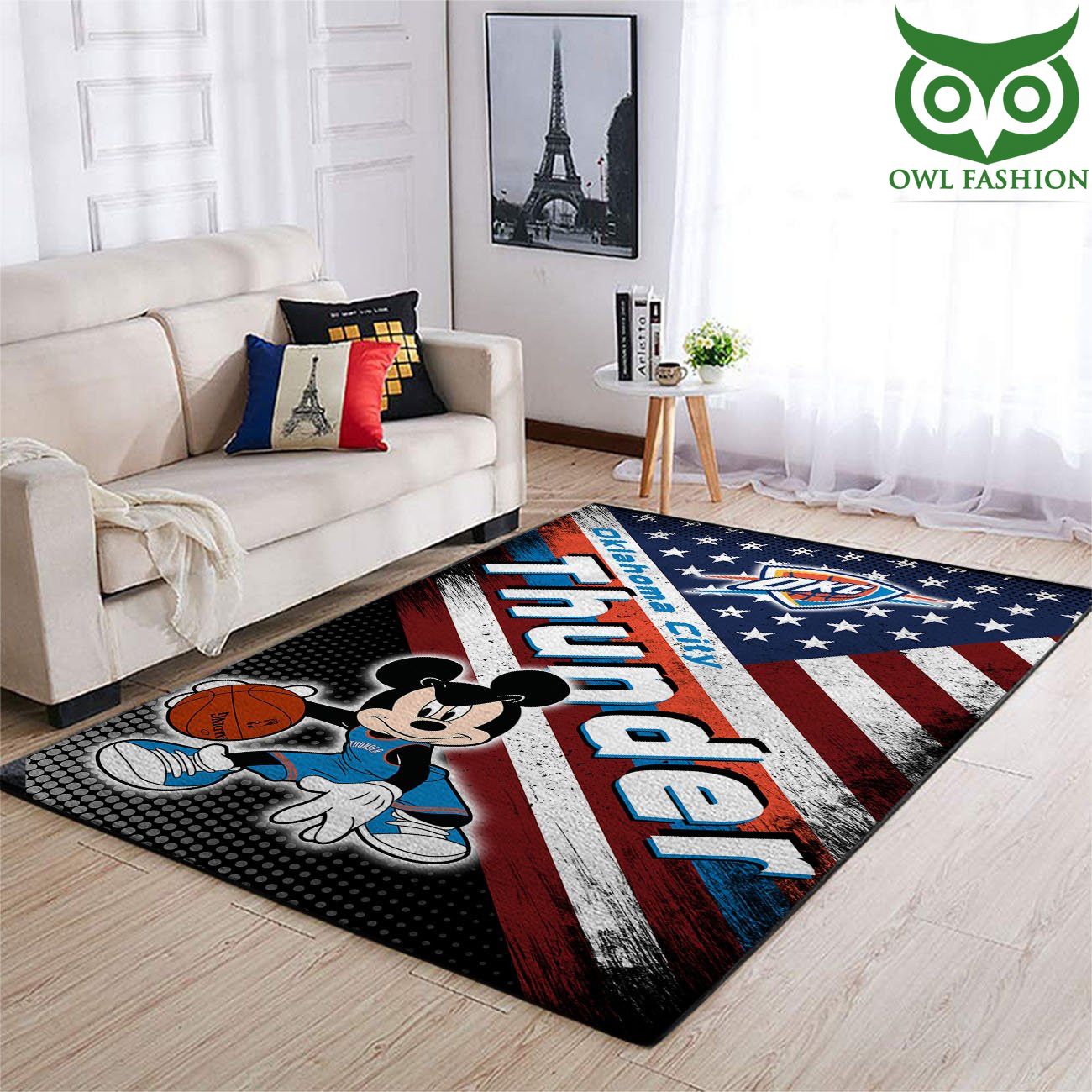 Oklahoma City Thunder Nba Team Logo Mickey Us Style room decorate floor carpet rug 