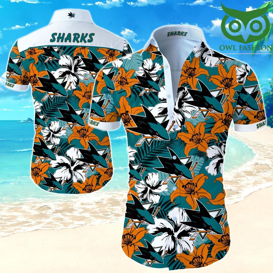 San Jose Sharks Hawaiian Shirt Summer short sleeve