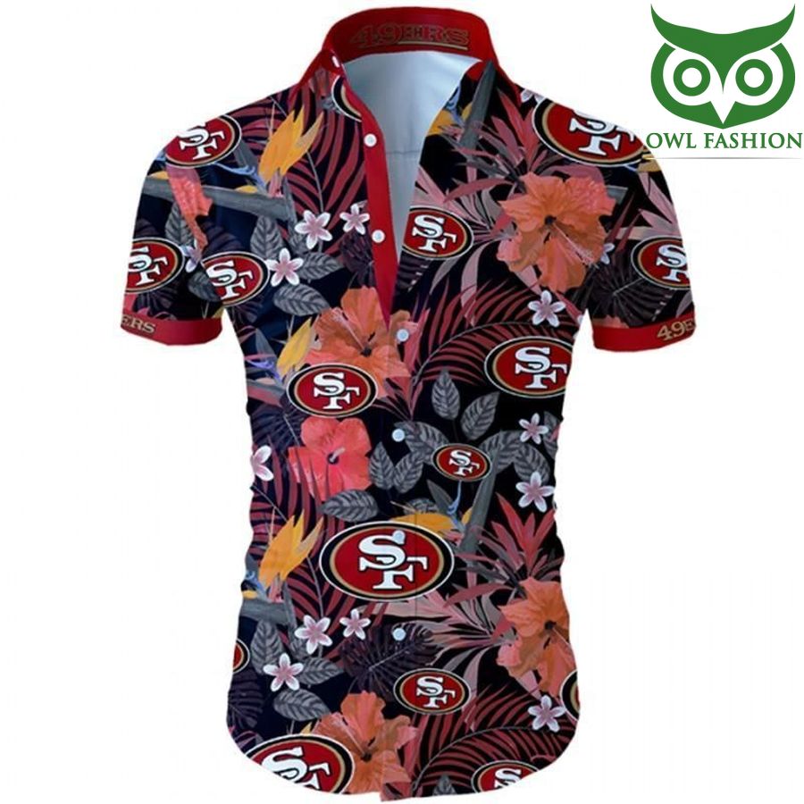 San francisco 49ers tropical flower Hawaiian Shirt 