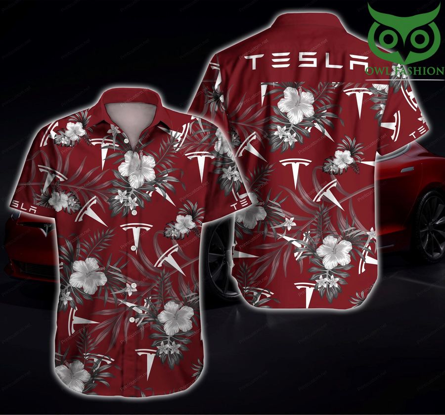 Tlmus Tesla Hawaiian shirt short sleeve summer wear