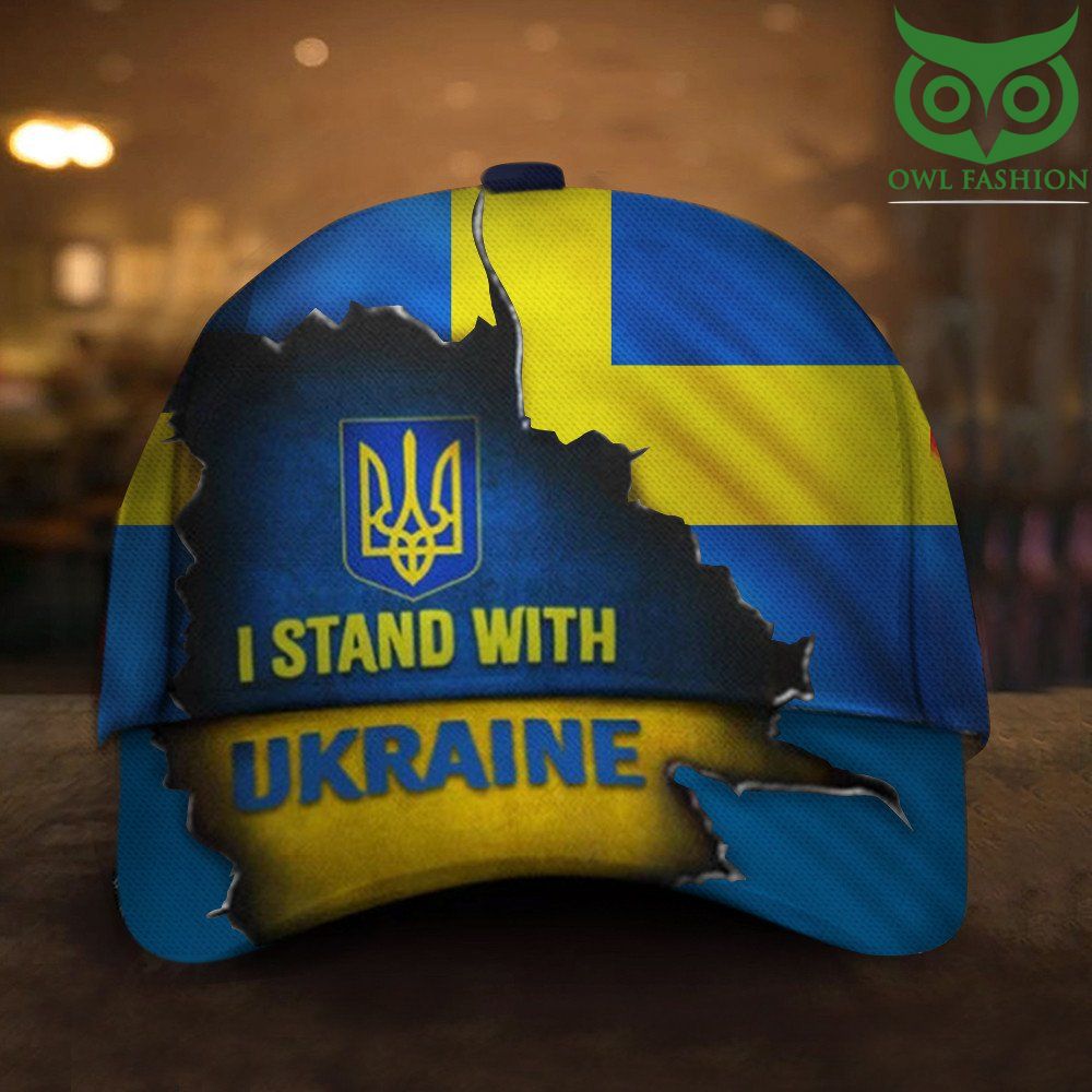 I Stand With Ukraine Sweden Flag Hat Fuck Putin Stand With Ukraine Merch 2022 Swedish Gifts