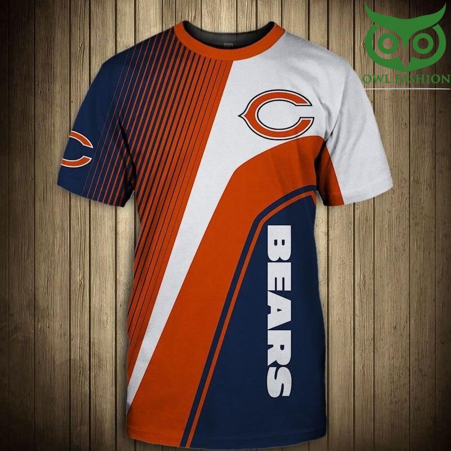 NFL Chicago Bears Casual striped 3d t-shirt