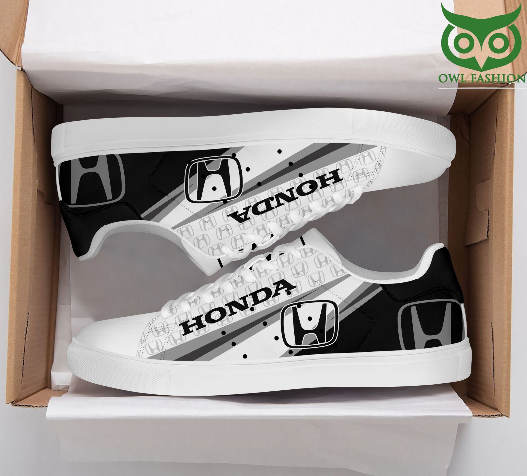 SPECIAL Honda black and white Stan Smith Shoes 