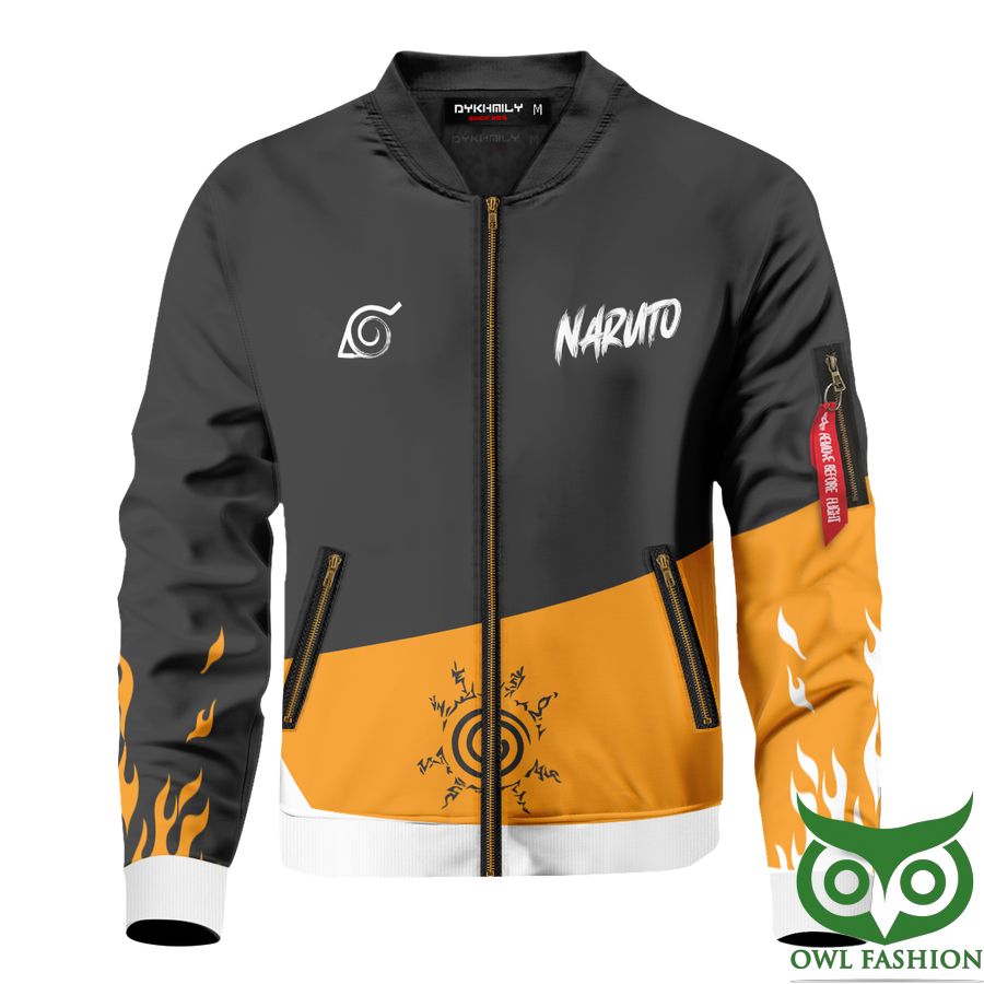 Naruto Style Printed Bomber Jacket