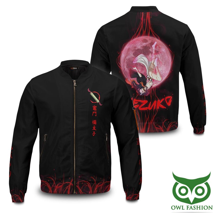 Nezuko Moonfall Demon Slayer Printed Bomber Jacket