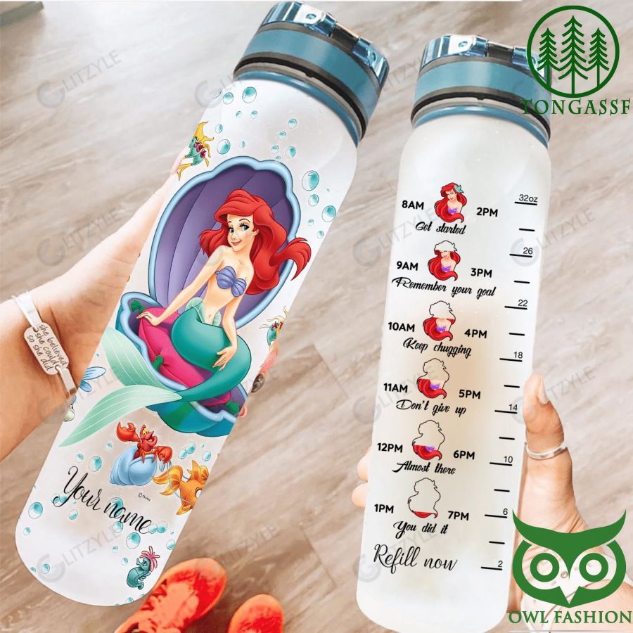 Premium The Little Mermaid Ariel Personalized Water Bottle