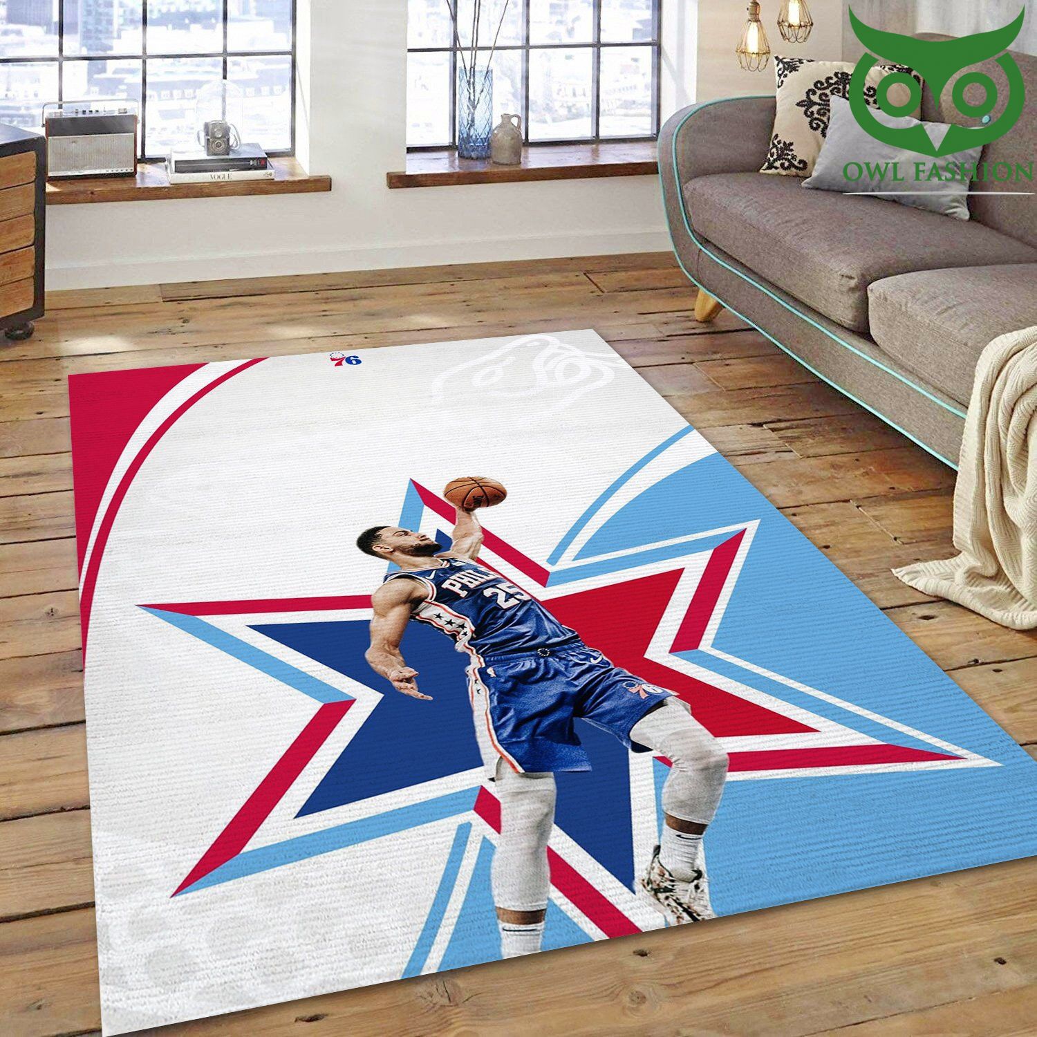 NBA Philadephia 76ers Ben Simons Area room decorate floor carpet rug 